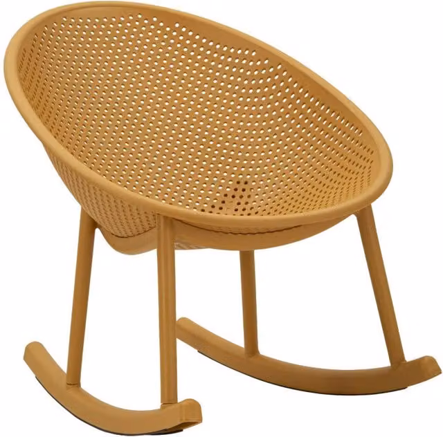 Sedia A Dondolo Ibiza Senape cm 66x88x80 (altezza Seduta cm 38)