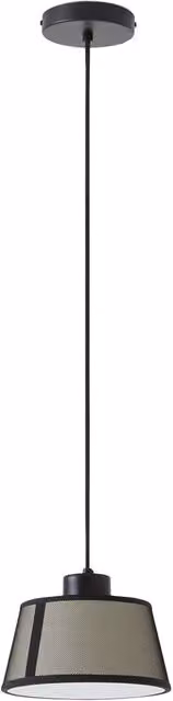 Lampada a sospensione Tooy Lilly in metallo nera con design orientale e attacco E27