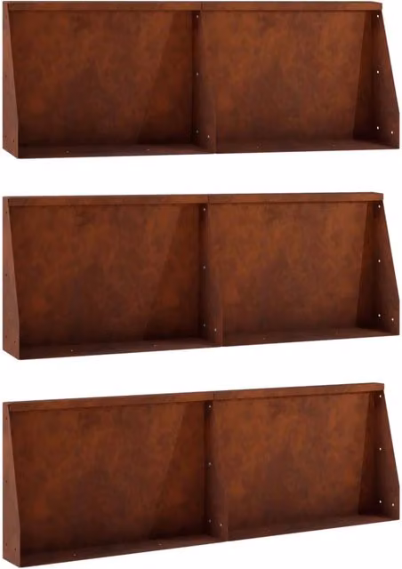 Muro di contenimento 6 pz 60 x 12 x 40 cm Acciaio Corten 3449169