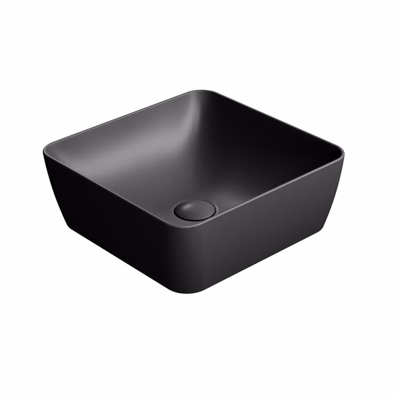Sapho GSI Sand - Lavabo 380x380 mm, nero opaco 903826