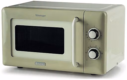Forno microonde Ariete MW Vintage da 20 litri, potenza 800 W, 6 livelli di potenza, Beige