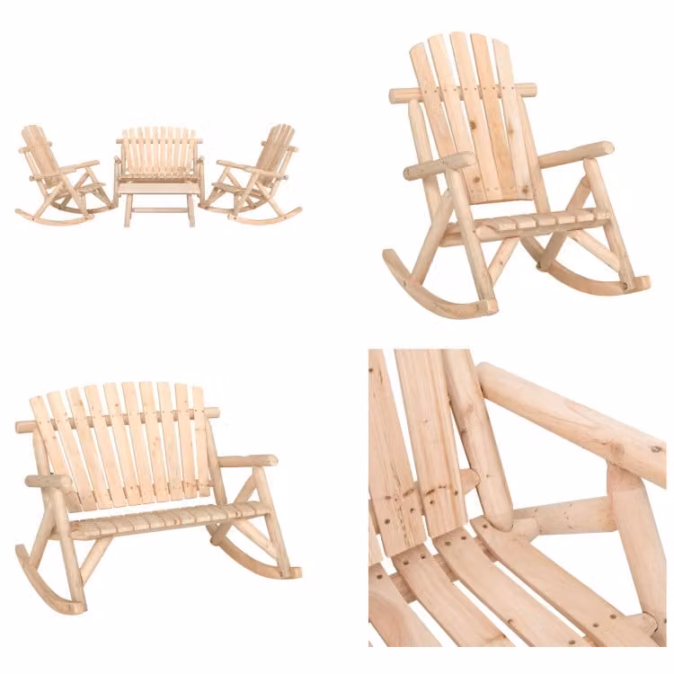 vidaXL Set salotto da giardino 4 pezzi abete massiccio - Set salotto da giardino - Set salotto da giardino - Set salotto - Set salotto da terrazza