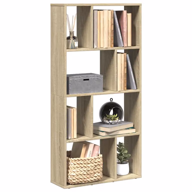 Libreria moderna vidaXL in MDF color rovere sonoma, L 60 cm x P 20 cm x H 120,5 cm