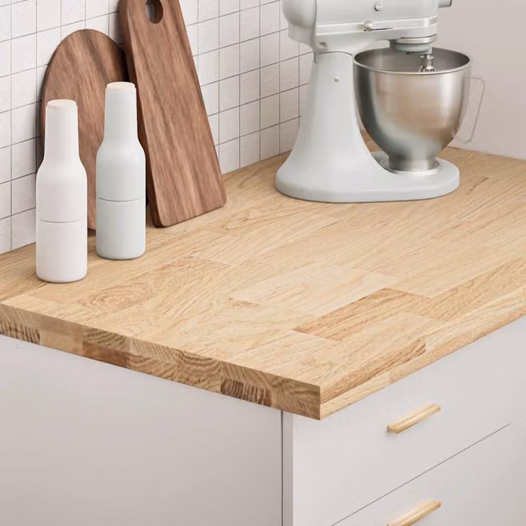 Piano di lavoro per cucina vidaXL in legno massello di rovere marrone L 100 cm, P 63,5 cm, H 4 cm
