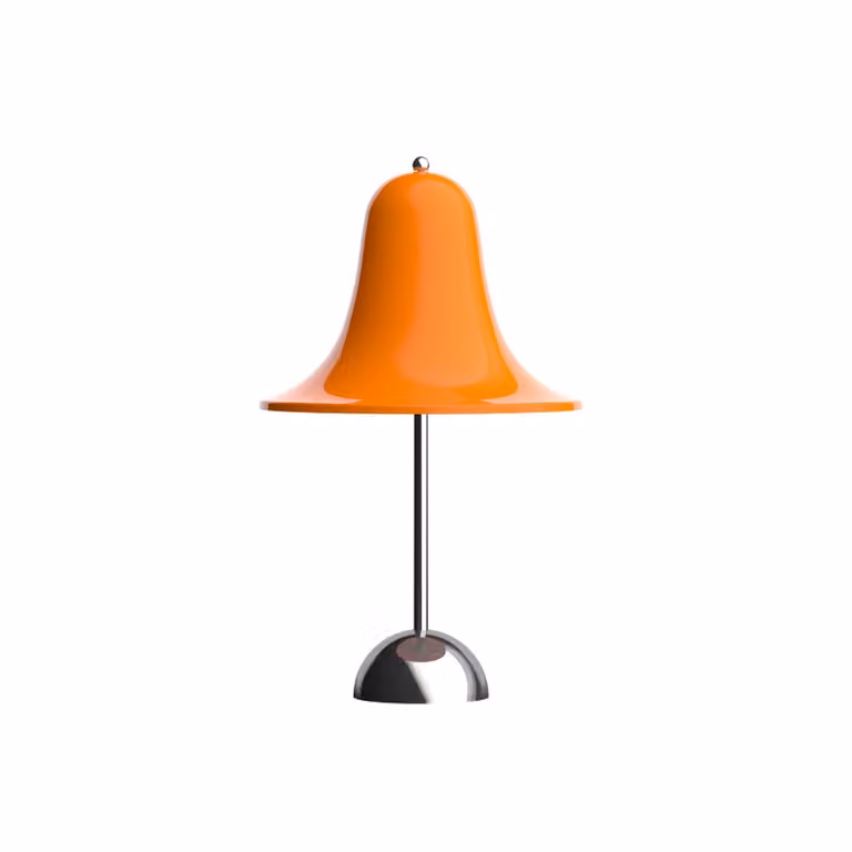Verpan Lampada da tavolo Pantop, dimmerabile, Giallo / Arancione, Soggiorno / Sala da pranzo, Metallo, Design, Lampada da tavolo