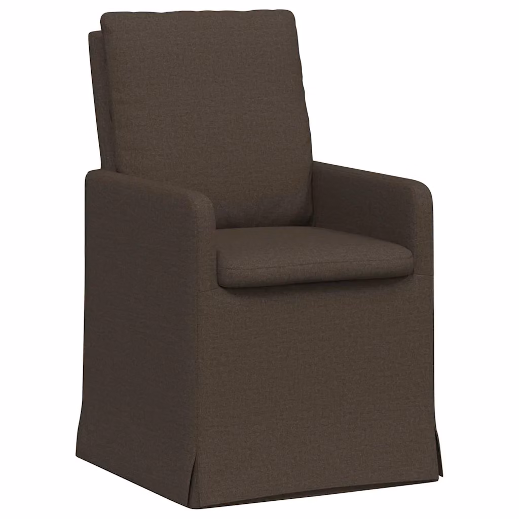 Set di 2 sedie da pranzo vidaXL in tessuto grigio scuro L: 57 cm, P: 67 cm, H: 98 cm – 2