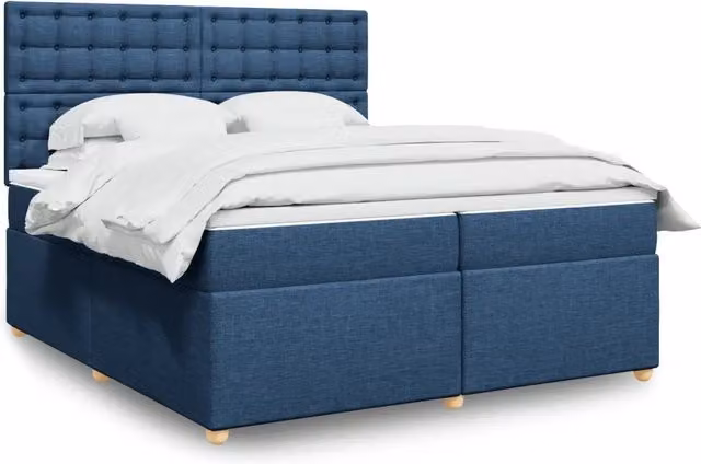 Letto Ibrido con Materasso Blu e Bianco vidaXL L/P: 200 x 200 cm – 1