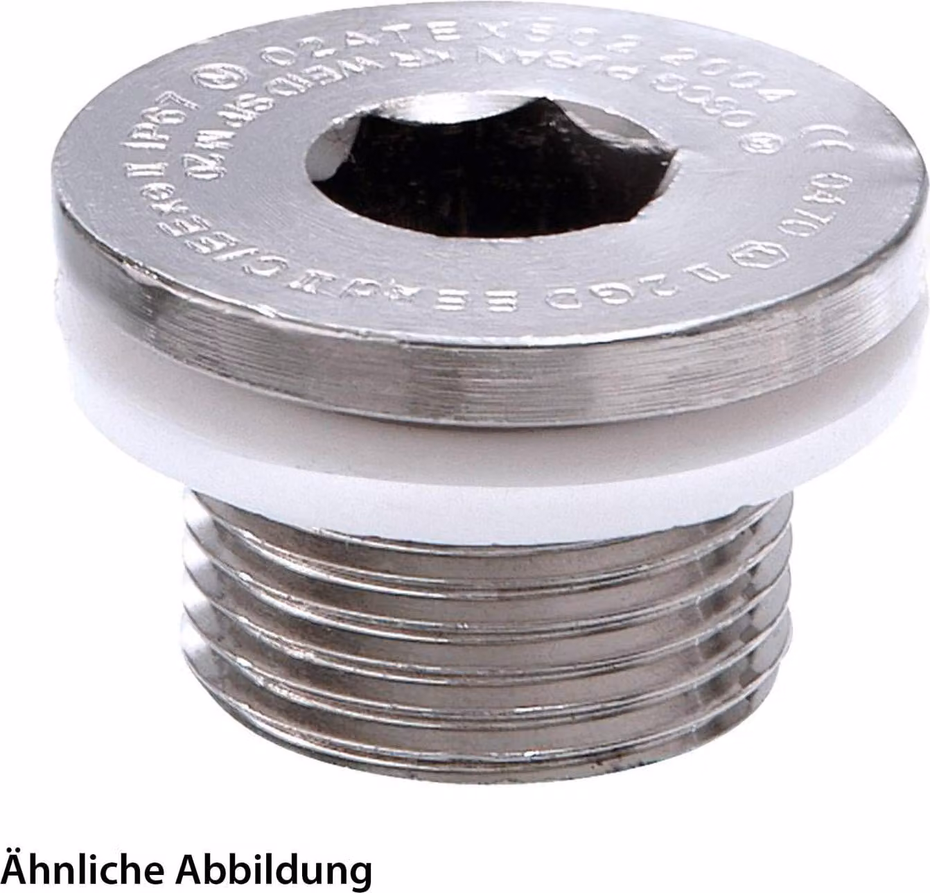 Tappo cieco WISKA ATEX M20x1,5 con esagono incassato in ottone (CuZn) nichelato Ex-d IIC / Ex-e IIEx tDA21 IP66 / II 2G