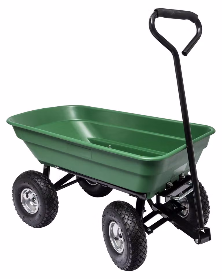 Carrello da giardino da traino, capacità 52 litri, marca WERKA PRO
