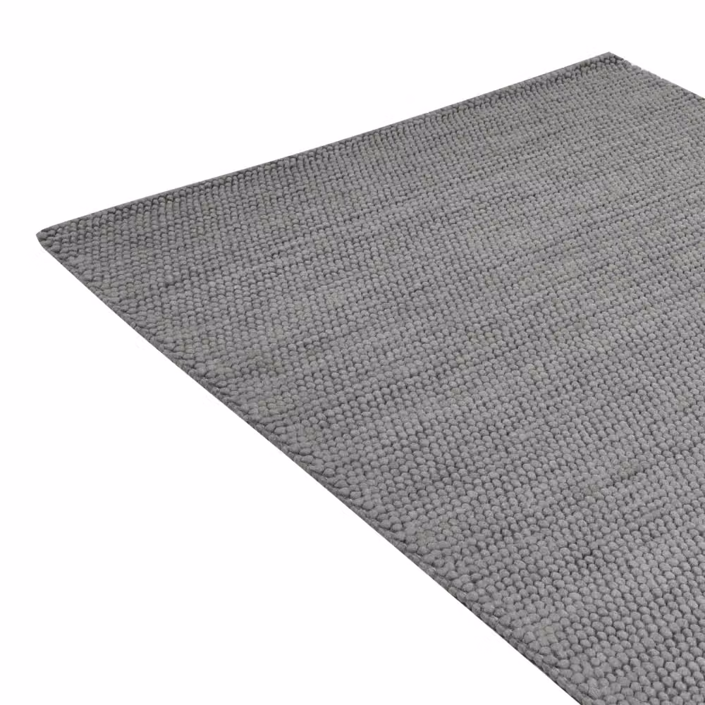Tappeto Beliani in lana grigio con motivo geometrico in stile scandinavo, forma rettangolare, L: 160 cm x P: 230 cm – 2