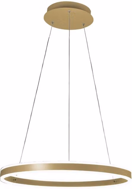 Lampada a Sospensione LED Fabas Luce Palau Oro Opaco, Dimmerabile, 3000K, Ø60 cm