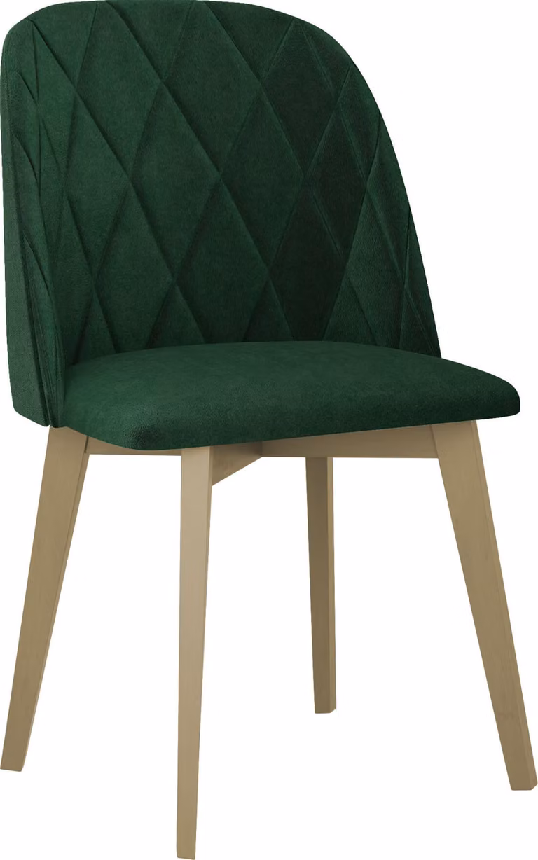 Sedia da pranzo imbottita AFTON 6 - rovere sonoma / verde
