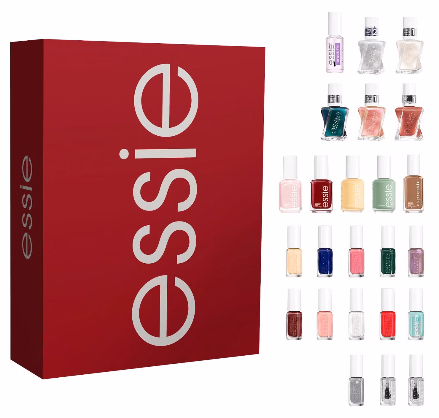 Calendario dell'Avvento essie 2026: set di smalti