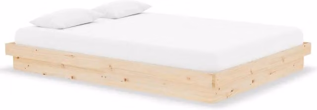 Letto matrimoniale | Letto per adulti | Giroletto in Legno Massello 140x190 cm