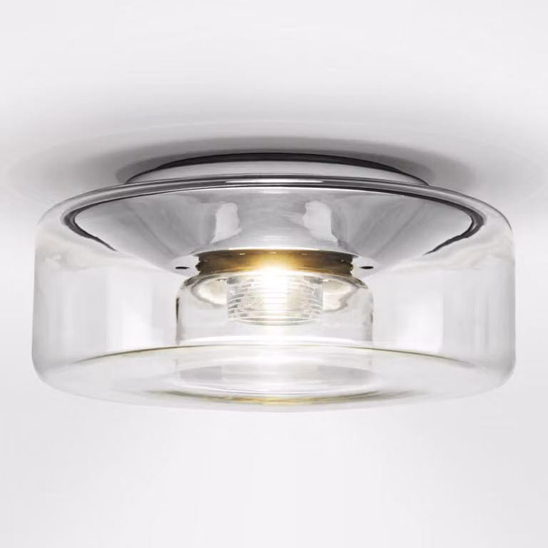 Serien Lighting Plafoniera di design Curling S, dimmerabile, Chiaro / Trasparente, Soggiorno / Sala da pranzo, Plastica, Moderno, Plafoniera
