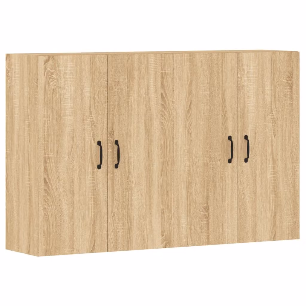 Armadietti a Parete 2 pz Rovere Sonoma in Legno Multistrato