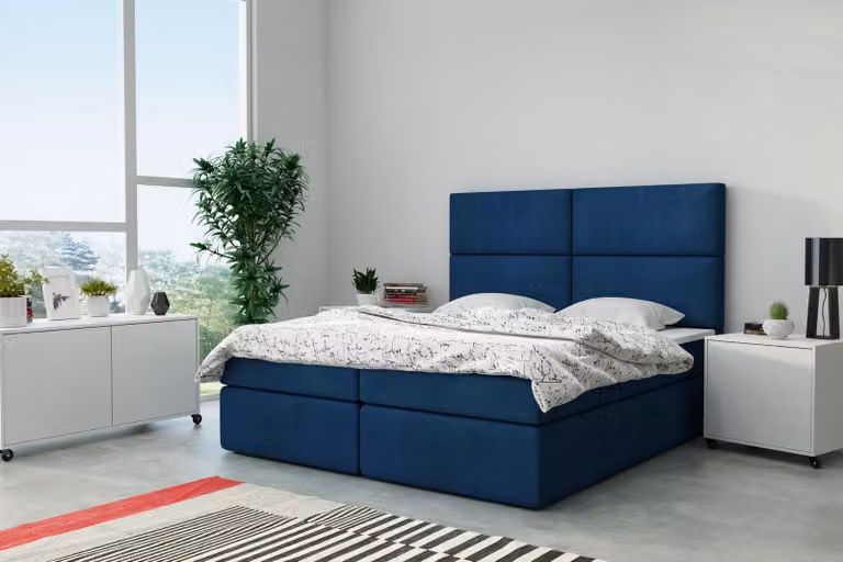 Polsterbett Design Bett Schlafzimmer Textil Leder Polster Hotel Betten Boxspring