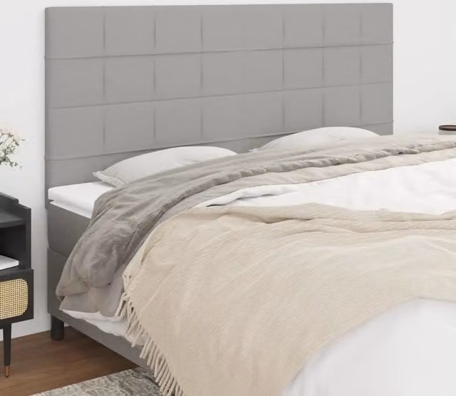Testiera decorativa Design Mania in tessuto grigio chiaro L: 180 cm, P: 5 cm, H: 118/128 cm