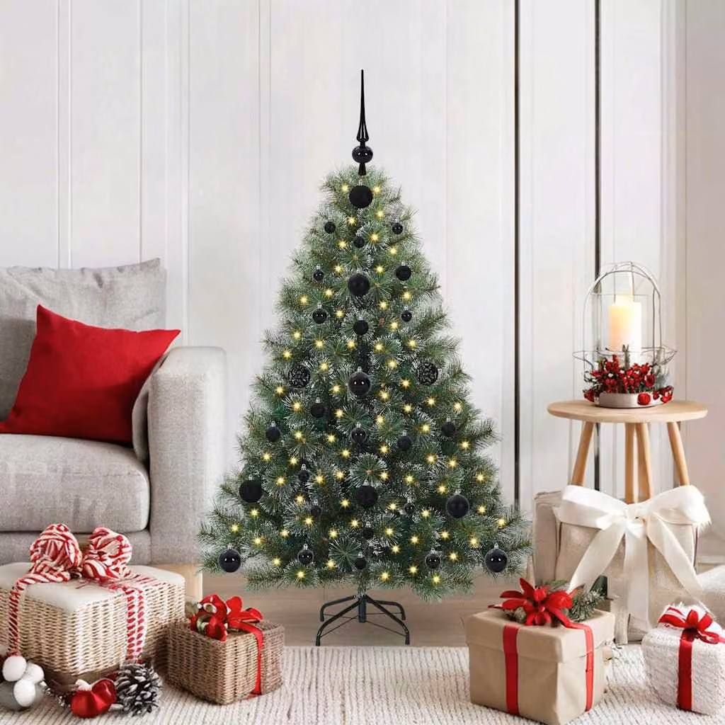 Maison Exclusive - Albero di Natale artificiale con 150 LED, verde, 120 cm, in PE e PVC