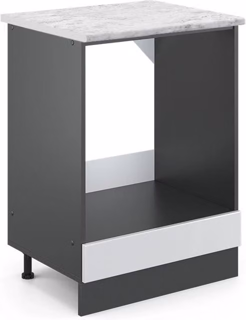 Mobile per forno da incasso Vicco R-Line Bianco lucido e Antracite 60 cm – 1