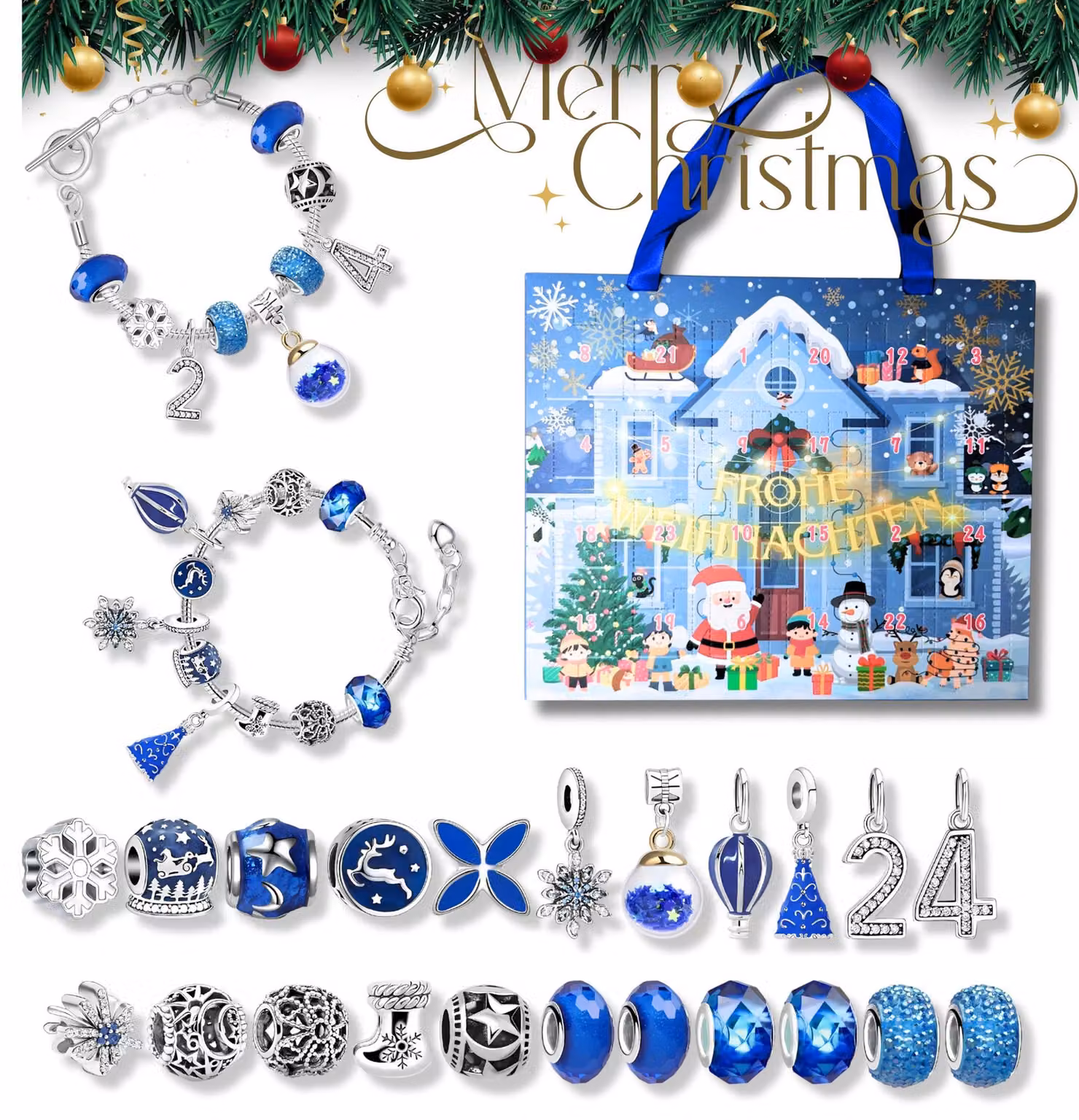 Calendario dell'Avvento per bambini 2025 con gioielli - regali di Natale per bambine da 5 anni (set regalo), calendario di Natale di alta qualità, regalo per bambine