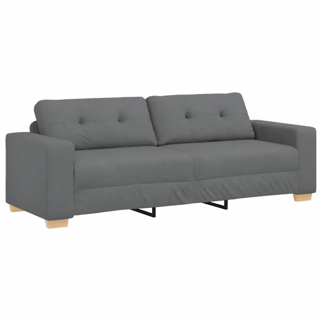 Divano a 3 posti moderno vidaXL in tessuto grigio L: 220 cm, P: 78 cm, H: 80 cm – 2