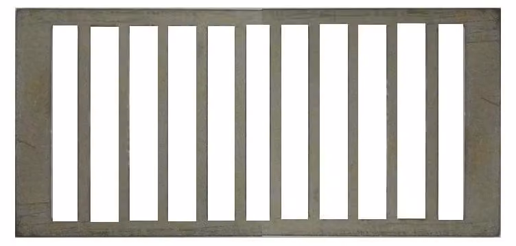 Griglia per barbecue a pellet, serie 1000, dimensioni 106 x 50 mm, spessore 4 mm