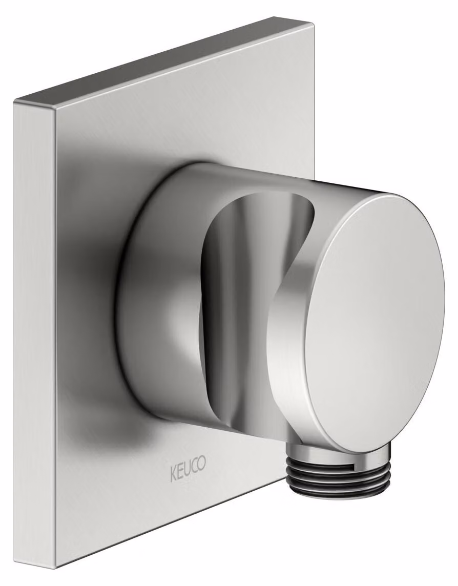 KEUCO Raccord de flexible avec support de douche, rosace carrée, 59592060002, 59592060002