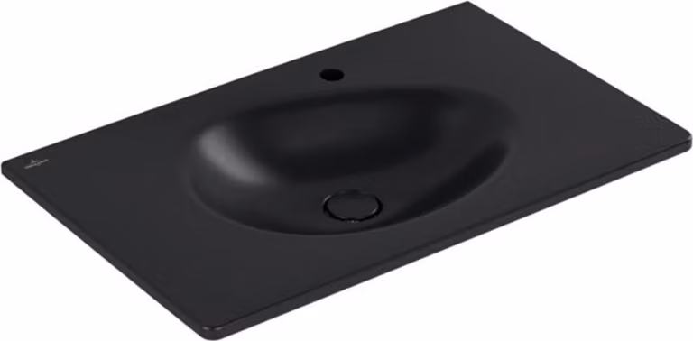 V&B mobile lavabo Antao 80x50cm, angolare, 1 HL, lavabo a incasso, P blu C+. P bla C+
