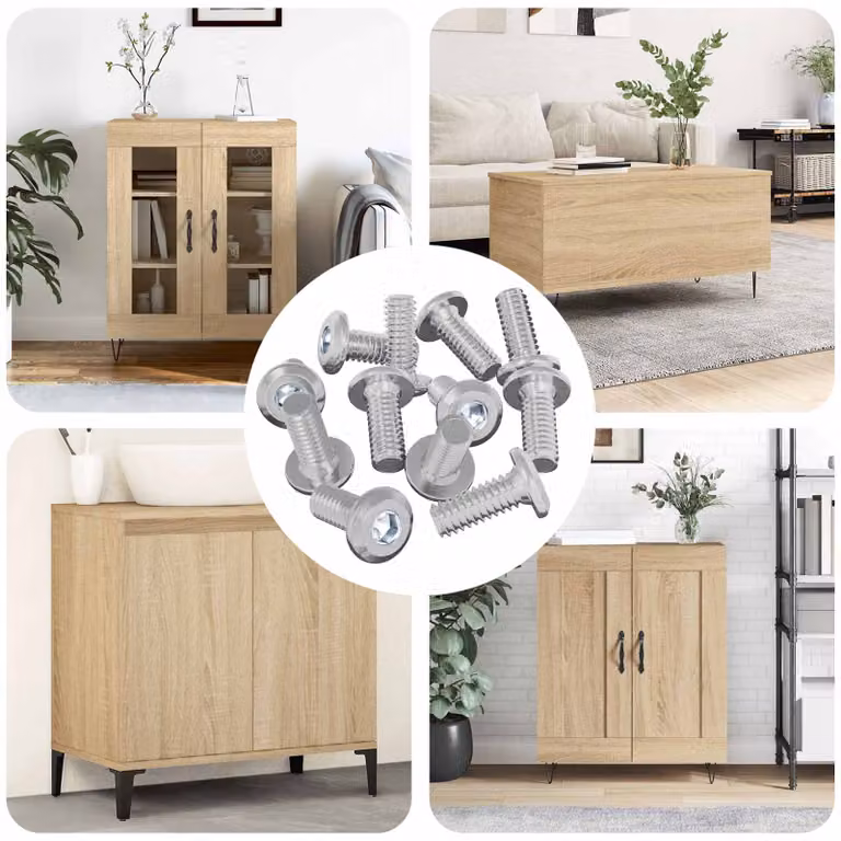 Set di 3600 viti con testa esagonale e Phillips vidaXL in acciaio inossidabile argento