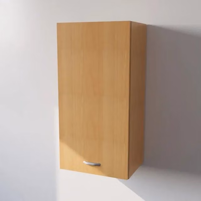 Pensile da cucina Calandrelli con 1 anta in legno faggio beige, H 90 cm x L 45 cm x P 33 cm