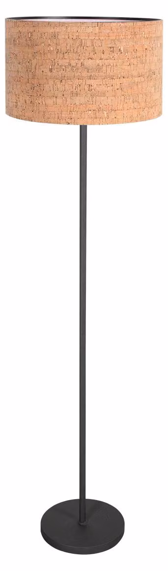 Lampada da terra - naturale nero - NOOR - metallo tessile - lampada d'atmosfera - E27 - 4440ZW - Mexlite