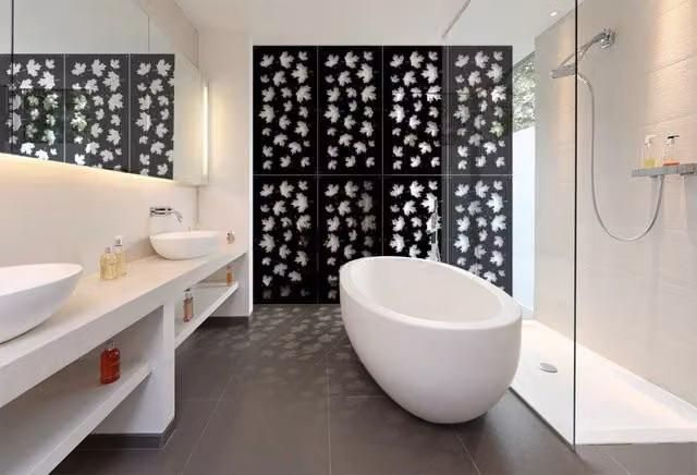 Pannello in PVC traforato Signorbit MAPLE parasole colore nero L: 98 cm, H: 198 cm – 1