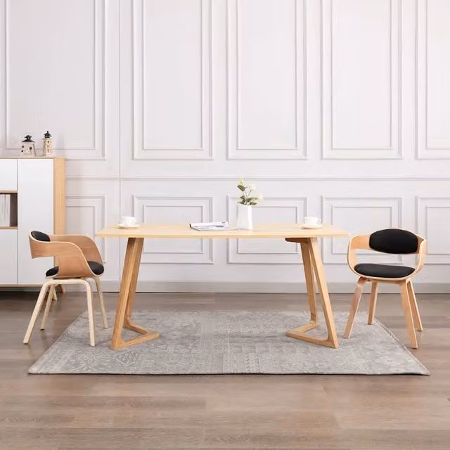 Sedie da Pranzo 2 pz in Legno Piegato e Similpelle 287388