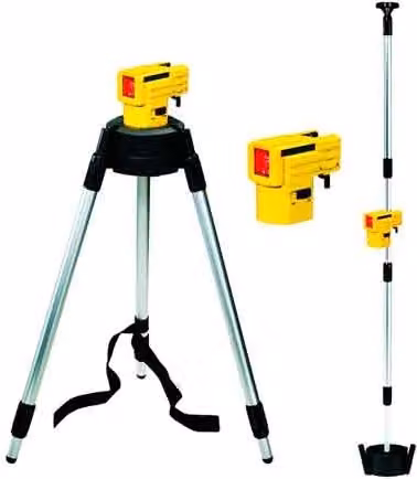Laser a linee incrociate Stabila Lax 50 giallo con alimentazione fino a 4 batterie AA da 1,5V