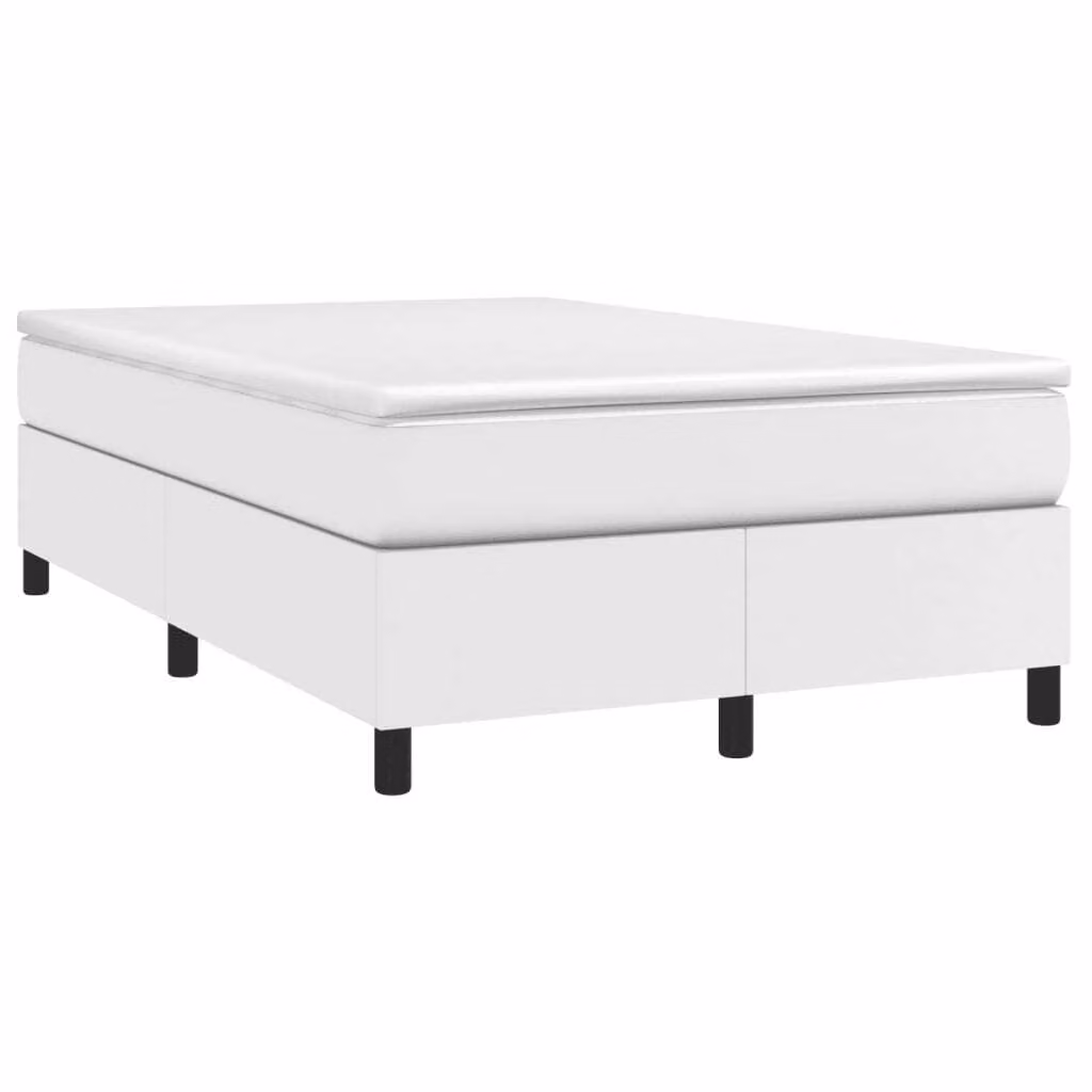 Maison Exclusive - Letto boxspring con materasso bianco 120x190 cm in ecopelle