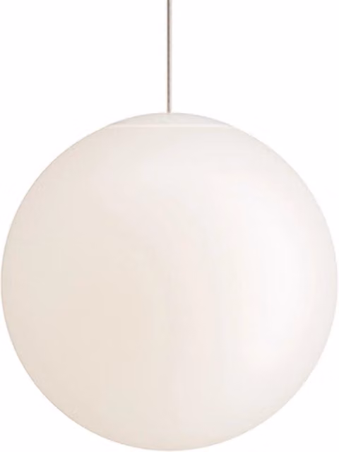 Sferis Lampada a sospensione moderna in vetro opale satinato, design minimale con montatura in policarbonato, diametro 50 cm, altezza 330 cm, Bianco