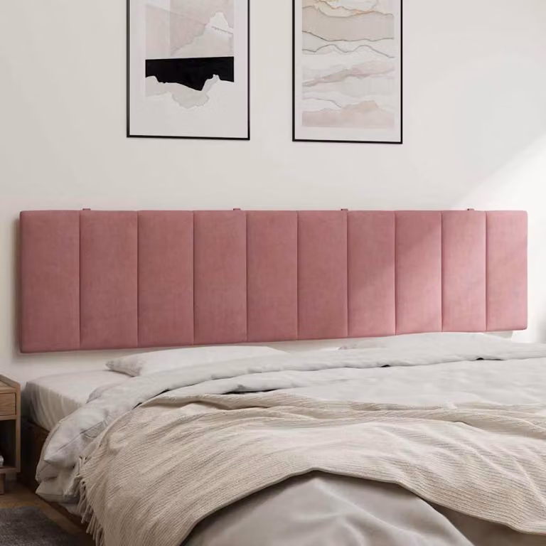 Cuscino Testiera Hanko vidaXL in Velluto Rosa, L: 200 cm