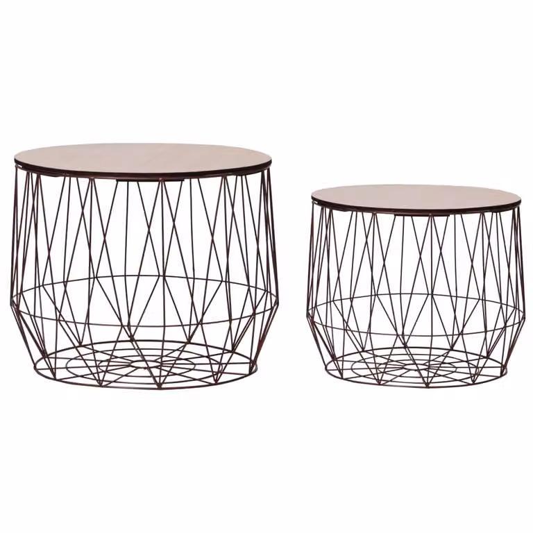 The Living Store Tavolini 2 pezzi. Color rame