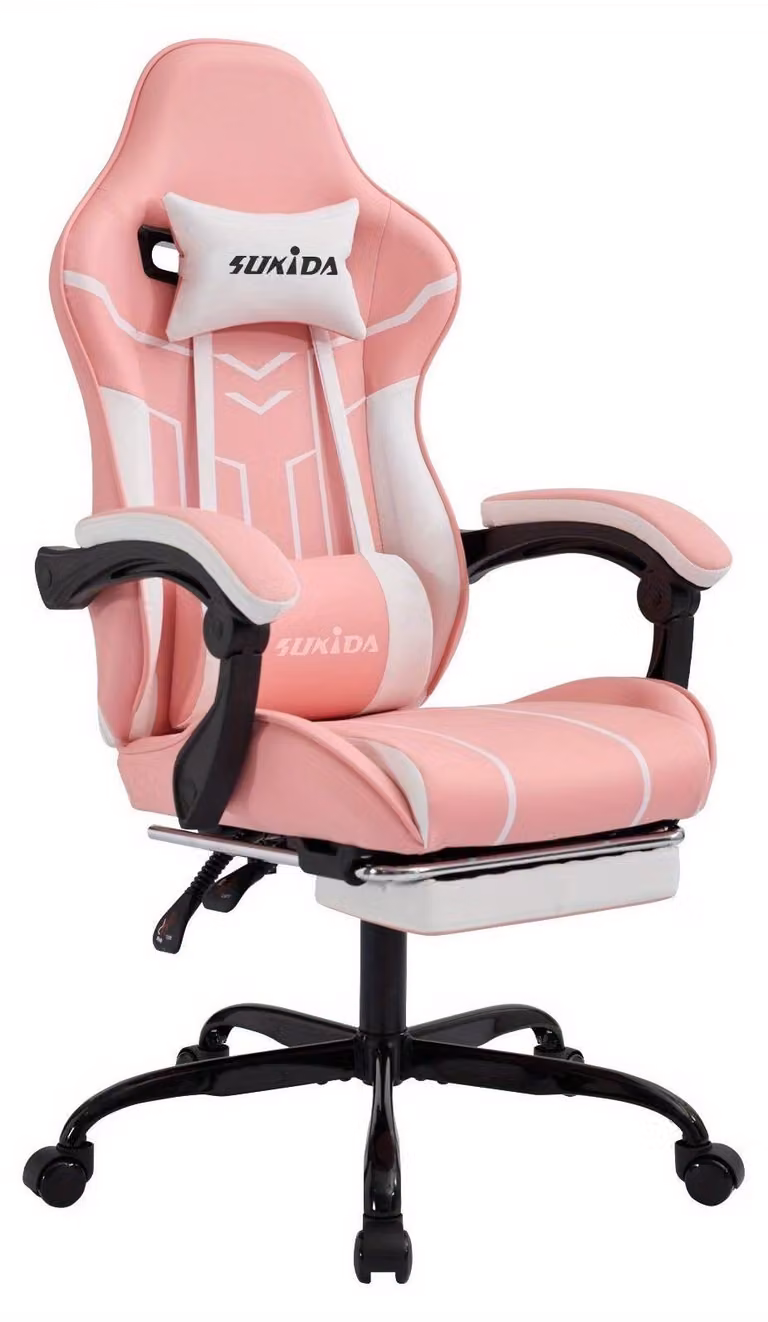 Sedia da gaming ergonomica - Sedia da ufficio - Sedia da gaming - Sedia per zona relax - Sedia da computer - Con poggiapiedi