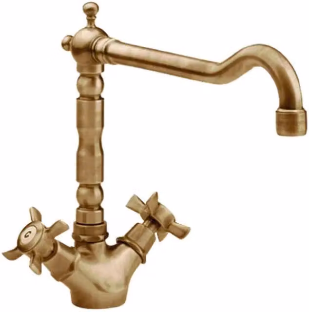 Rubinetto Monoforo per Lavello Orientes Bronzato 3/8 Rubinetterie Eurorama