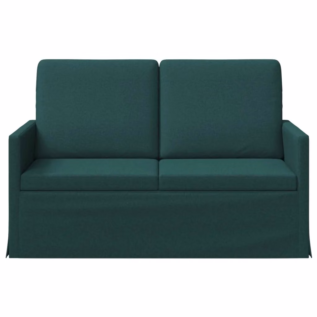 Divano a 2 posti moderno vidaXL in tessuto verde con struttura in metallo L: 130 cm, P: 81 cm, H: 82 cm – 2