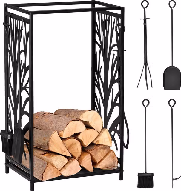 Portapenna di design HOMCOM in acciaio nero antiruggine per interni ed esterni, L: 46 cm, P: 30 cm, H: 70 cm