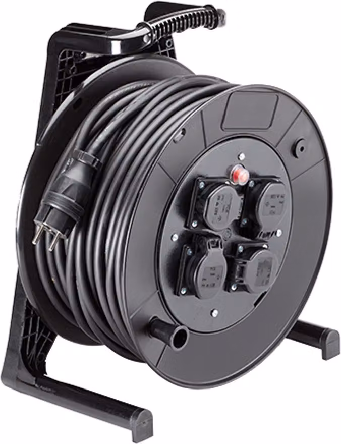Avvolgicavo BACHMANN 4-f IP54, 40m, H07RN-F3 G1,5qmm