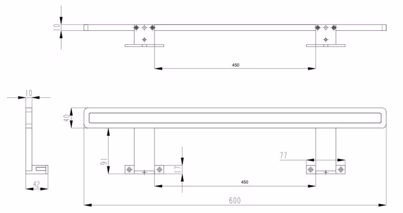 Lampada LED Sapho MIRAKA 9 W, 230 V, 600 x 35 x 120 mm, IP44, acrilico, cromo