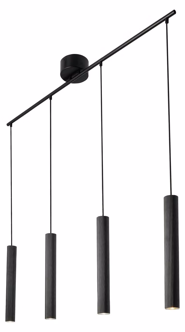 LED smerlato NORDLUX Vico 3 o 4 spot, Variante: 4 x 5 W, GU10, nero