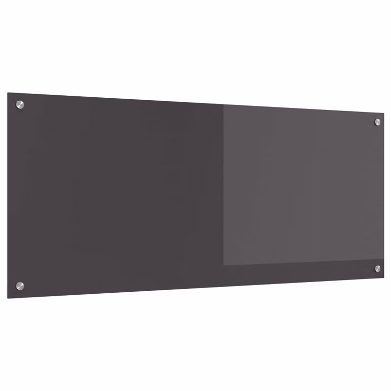 Schienale da cucina vidaXL in vetro temperato lucido, Grigio, L: 120 cm, H: 50 cm