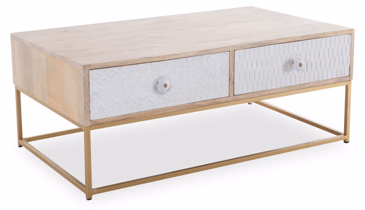 Tavolino SANSIBAR AMRUM, dimensioni 100x40x60 cm, colore marrone, per soggiorno