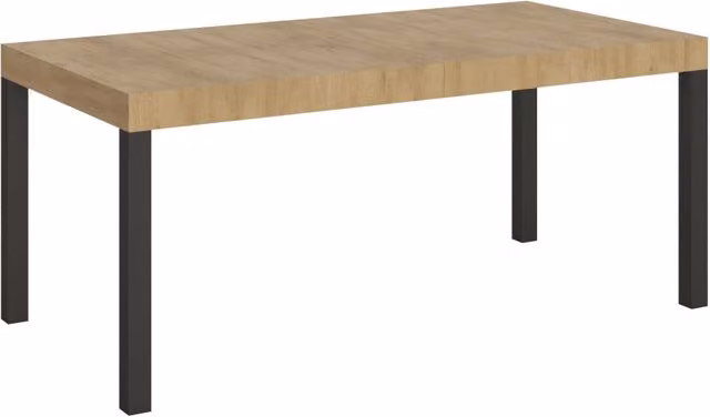 Tavolo allungabile Itamoby in legno quercia natura con telaio antracite L: 90 cm, P: 200-460 cm