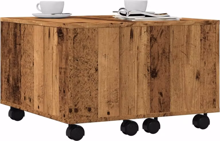 Maison Exclusive - Tavolino effetto legno antico 60x60x38 cm Materiale ligneo
